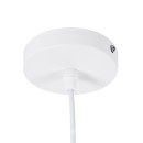 GloboStar® SHANGHAI WHITE 01026-A Μοντέρνο Κρεμαστό Φωτιστικό Οροφής Μονόφωτο 1 x E27 Λευκό Μεταλλικό Καμπάνα Φ25 x Υ30cm