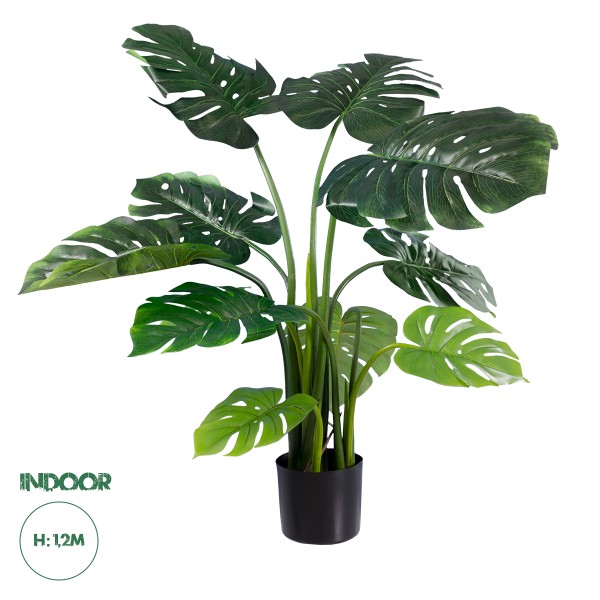 GloboStar® Artificial Garden MONSTERA 20002 Τεχνητό Διακοσμητικό Φυτό Μονστέρα Υ120cm