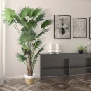 GloboStar® Artificial Garden PALM TREE 20014 Τεχνητό Διακοσμητικό Φυτό Φοινικόδεντρο Βεντάλια Υ210cm