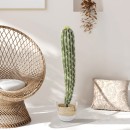 GloboStar® Artificial Garden CEREUS JAMACARU CACTUS 20120 Τεχνητό Διακοσμητικό Φυτό Κάκτος Κηρίος Υ110cm