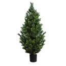 GloboStar® Artificial Garden CYPRESSUS LEYLANDII 20154 Τεχνητό Διακοσμητικό Φυτό Κυπαρίσσι Λέιλαντ Υ120cm