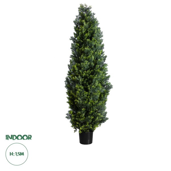 GloboStar® Artificial Garden CYPRESSUS LEYLANDII 20155 Τεχνητό Διακοσμητικό Φυτό Κυπαρίσσι Λέιλαντ Υ150cm