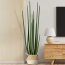 GloboStar® Artificial Garden SANSEVIERIA CYLINDRICA 20211 Τεχνητό Διακοσμητικό Φυτό Σανσεβιέρια Υ160cm