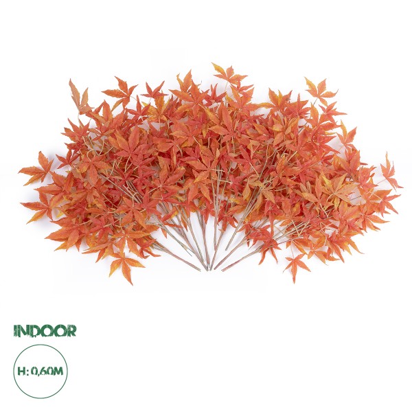 GloboStar® Artificial Garden MAPLE BRANCH 20230 10 x Τεχνητά Διακοσμητικά Κλαδία Σφένδαμου Π55 x Υ60cm