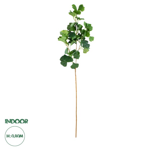 GloboStar® Artificial Garden GINKGO BRANCH 20259 Τεχνητό Διακοσμητικό Κλαδί Γκίγκο Π22 x Υ80cm