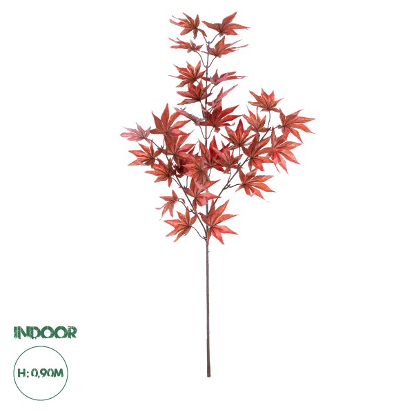 GloboStar® Artificial Garden MAPLE BRANCH 20263 Τεχνητό Διακοσμητικό Κλαδί Σφένδαμου Π25 x Υ90cm