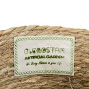 GloboStar® Artificial Garden SANTORINI 20285 Διακοσμητικό Πλεκτό Καλάθι - Κασπώ Γλάστρα - Flower Pot Μπεζ με Μακραμέ Φ25cm x Υ23cm