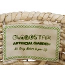 GloboStar® Artificial Garden LIMNOS 20300 Διακοσμητικό Πλεκτό Καλάθι - Κασπώ Γλάστρα - Flower Pot Μπεζ Φ26cm x Υ56cm