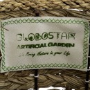 GloboStar® Artificial Garden SAMOS 20305 Διακοσμητικό Πλεκτό Καλάθι - Κασπώ Γλάστρα - Flower Pot Μπεζ με Καφέ Φ32cm x Υ58cm