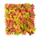 GloboStar® Artificial Garden AUTUMN MAPLE 20349 Τεχνητό Διακοσμητικό Πάνελ Φυλλωσιάς - Κάθετος Κήπος σύνθεση Φθινοπωρινός Σφένδαμος Μ50 x Π50 x Υ10cm