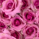 GloboStar® Artificial Garden ROSES STORY 20357 Τεχνητό Διακοσμητικό Πάνελ Λουλουδιών - Κάθετος Κήπος σύνθεση Βυσσινί Τριαντάφυλλα Μ40 x Π60 x Υ15cm