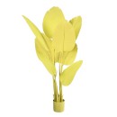 GloboStar® Artificial Garden YELLOW STRELITZIA 20367 Τεχνητό Διακοσμητικό Φυτό Κίτρινη Στερλίτσια Υ120cm