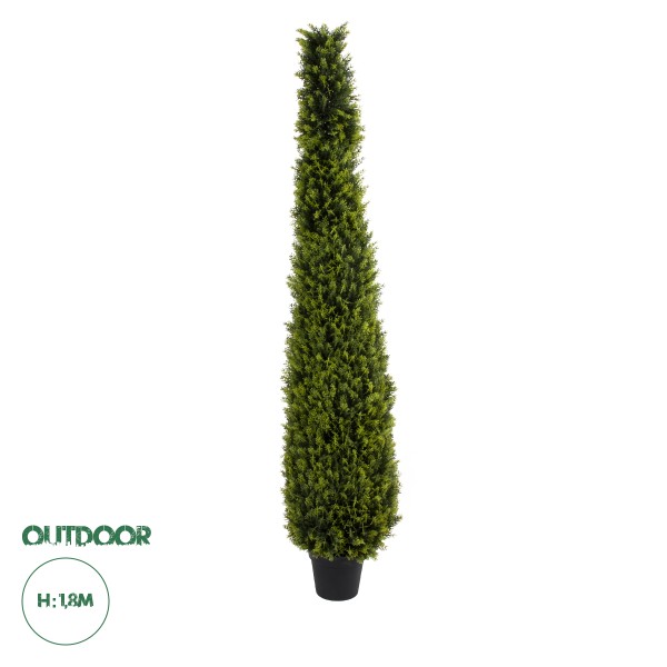 GloboStar® Artificial Garden CYPRESSUS SEMPERVIRENS 20396 Τεχνητό Διακοσμητικό Φυτό Μεσογειακό Κυπαρίσσι Υ180cm