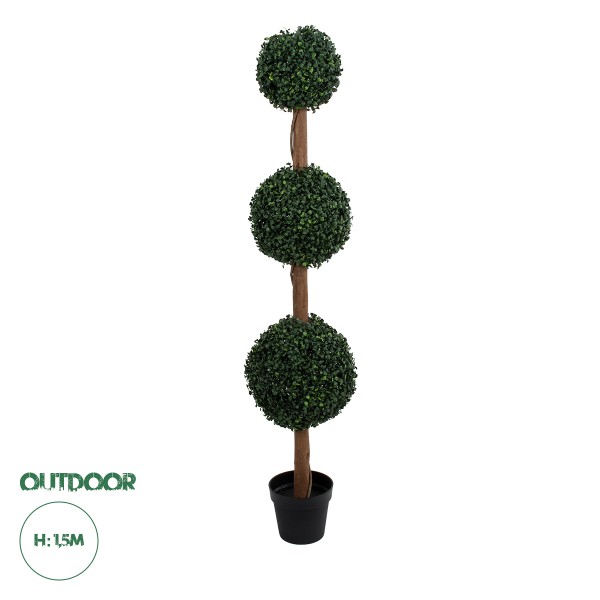 GloboStar® Artificial Garden BUXUS 20400 Τεχνητό Διακοσμητικό Φυτό Πυξός Υ150cm