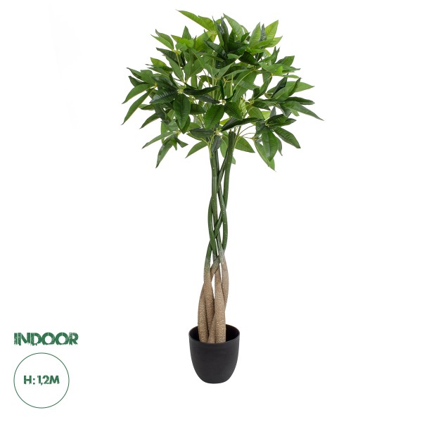 GloboStar® Artificial Garden PACHIRA GLABRA 20426 Τεχνητό Διακοσμητικό Φυτό Παχίρα της Τύχης Υ120cm