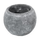 GloboStar® Artificial Garden ALONISSOS 20458 Τσιμεντένιο Κασπώ Γλάστρα - Flower Pot Γκρι Φ18.5cm x Υ14.5cm