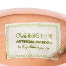 GloboStar® Artificial Garden CHIOS 20462 Κρεμαστό Πήλινο Κεραμικό Κασπώ Γλάστρα - Flower Pot Κεραμιδί με Λευκό Φ19.5cm x Υ11.5cm