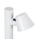 GloboStar® GARDENIA 60509 Φωτιστικό Κήπου - Πάρκου - Πλατείας - Κολωνάκι Αρχιτεκτονικού Φωτισμού Εξωτερικού Χώρου LED 7W 700lm 60° AC220-240V Αδιάβροχο IP65 - Σώμα Αλουμινίου & Tempered Glass - Μ15 x Π18 x Υ180cm - Θερμό Λευκό 2700K - Λευκό - Bridgelux Ch