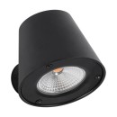 GloboStar® GARDENIA 60799 Φωτιστικό Τοίχου - Απλίκα Αρχιτεκτονικού Φωτισμού Εσωτερικού/Εξωτερικού Χώρου Up or Down LED 7W 700lm 60° AC220-240V Αδιάβροχο IP65 - Σώμα Αλουμινίου & Tempered Glass - Μ9.5 x Π13 x Υ7.7cm - Θερμό Λευκό 2700K - Μαύρο - Bridgelux 