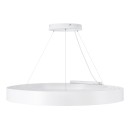 GloboStar® RA 61197 Κρεμαστό Φωτιστικό Δαχτυλίδι-Κύκλος LED CCT 75W 8250lm 120° AC 220-240V - Εναλλαγή Φωτισμού μέσω Τηλεχειριστηρίου All In One Ψυχρό 6000k+Φυσικό 4500k+Θερμό 2700k Dimmable Φ80cm - Λευκό - 3 Years Warranty