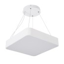 GloboStar® KAMALA 61207-S Πλαφονιέρα Οροφής LED CCT 67W 7370lm 120° AC 220-240V - Εναλλαγή Φωτισμού μέσω Τηλεχειριστηρίου All In One Ψυχρό 6000k+Φυσικό 4500k+Θερμό 2700k Dimmable Μ40 x Π40 x Υ8cm - Λευκό - 3 Years Warranty