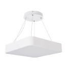 GloboStar® KAMALA 61207-S Πλαφονιέρα Οροφής LED CCT 67W 7370lm 120° AC 220-240V - Εναλλαγή Φωτισμού μέσω Τηλεχειριστηρίου All In One Ψυχρό 6000k+Φυσικό 4500k+Θερμό 2700k Dimmable Μ40 x Π40 x Υ8cm - Λευκό - 3 Years Warranty