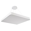 GloboStar® KAMALA 61211-S Πλαφονιέρα Οροφής LED CCT 100W 11020lm 120° AC 220-240V - Εναλλαγή Φωτισμού μέσω Τηλεχειριστηρίου All In One Ψυχρό 6000k+Φυσικό 4500k+Θερμό 2700k Dimmable Μ80 x Π80 x Υ8cm - Λευκό - 3 Years Warranty