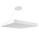 GloboStar® KAMALA 61211-S Πλαφονιέρα Οροφής LED CCT 100W 11020lm 120° AC 220-240V - Εναλλαγή Φωτισμού μέσω Τηλεχειριστηρίου All In One Ψυχρό 6000k+Φυσικό 4500k+Θερμό 2700k Dimmable Μ80 x Π80 x Υ8cm - Λευκό - 3 Years Warranty