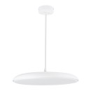 GloboStar® BARON 61255 Κρεμαστή Πλαφονιέρα Οροφής LED CCT 24W 2880lm 120° AC 220-240V - Εναλλαγή Φωτισμού μέσω Διακόπτη On/Off All In One Ψυχρό 6000k+Φυσικό 4500k+Θερμό 2700k Φ40 x Υ10cm - Λευκό - 3 Years Warranty