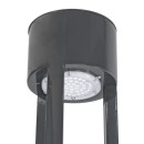 GloboStar® CANCUN 61509 Urban Light Φωτιστικό Πάρκου - Πλατείας - Κήπου Ύψους 2.2 μέτρων LED 40W 5440lm 60° AC100-240VAC IP67 IK09 - D15.5 x H220cm - Anthracite Grey - Φυσικό Λευκό 4000K - LUMILEDS - MEAN WELL DRIVER - 5 Years Warranty