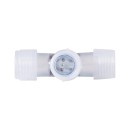 GloboStar® 70662 Σύνδεσμος Cross (+) για Μονόχρωμο Φωτοσωλήνα LED 360° Degree DC 230V 2 Pin Αδιάβροχος IP68