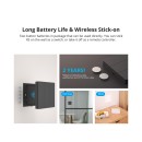 GloboStar® 80093 SONOFF R5-3C Free Wiring eWeLink Remote Switchman Smart Wall Stick-On Switch WiFi With 2 x Battery 3V 2032 3 Way