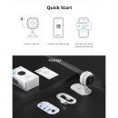 GloboStar® 80105 SONOFF S-CAM Slim Smart Home Security Camera WiFi 2.4GHz 1080P 130° Two Way Audio - Local & Cloud Storage - Nigh Vision - Motion Detection - Motion Alarm DC 5V 1A