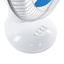 GloboStar® SOLARI-FAN 85353 Solar Fan Αυτόνομος Ηλιακός Επιτραπέζιος Ανεμιστήρας 25W 2 Λειτουργιών Ρεύματος με AC 220-240V ή με Φωτοβολταϊκό Panel 9V 12W & Επαναφορτιζόμενη Μπαταρία Li-ion 7.4V 4400mAh - 3 Ταχύτητες - IP20 - Μ24 x Π36 x Υ49cm - Λευκό & Μπ