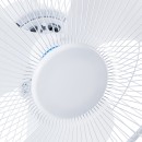 GloboStar® SOLARI-FAN 85354 Solar Fan Αυτόνομος Ηλιακός Επιτραπέζιος Ανεμιστήρας 25W 2 Λειτουργιών Ρεύματος με AC 220-240V ή με Φωτοβολταϊκό Panel 9V 12W & Επαναφορτιζόμενη Μπαταρία Li-ion 7.4V 4400mAh - 3 Ταχύτητες - IP20 - Μ24 x Π36 x Υ49cm - Λευκό - 2 