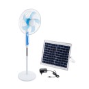 GloboStar® SOLARA-FAN 85355 Solar Fan Αυτόνομος Ηλιακός Επιδαπέδιος Ανεμιστήρας 25W 2 Λειτουργιών Ρεύματος με AC 220-240V ή με Φωτοβολταϊκό Panel 9V 12W & Επαναφορτιζόμενη Μπαταρία Li-ion 7.4V 4400mAh - 3 Ταχύτητες - Ενσωματωμένο USB 2.0 Charger Συσκευών 