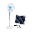 GloboStar® SOLARE-FAN 85357 Solar Fan Αυτόνομος Ηλιακός Επιδαπέδιος Ανεμιστήρας 25W 2 Λειτουργιών Ρεύματος με AC 220-240V ή με Φωτοβολταϊκό Panel 9V 15W & Επαναφορτιζόμενη Μπαταρία Li-ion 7.4V 6000mAh - 12 Ταχύτητες - Ασύρματο Χειριστήριο - Ενσωματωμένο U