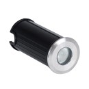 GloboStar® UNDERGROUND-GENA 90199 Χωνευτό Φωτιστικό Σποτ Δαπέδου LED 1W 80lm 5° DC 24V Αδιάβροχο IP68 Φ3 x Υ6cm Μπλε - Ανοξείδωτο Ατσάλι - 3 Years Warranty