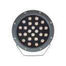 GloboStar® TREELIGHT-RIVA 90363 Σποτ Φωτισμού Ειδικό για Φυτά - Δέντρα με Βάση Κήπου / Καρφωτό LED 24W 2040lm 10° DC 24V Αδιάβροχο IP67 Φ20.5 x Υ6.5cm Αρχιτεκτονικό Πορτοκαλί 2200K - Γκρι Ανθρακί - 3 Years Warranty