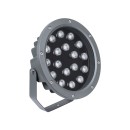 GloboStar® TREELIGHT-RIVA 90366 Σποτ Φωτισμού Ειδικό για Φυτά - Δέντρα με Βάση Κήπου / Καρφωτό LED 24W 2040lm 10° DC 24V Αδιάβροχο IP67 Φ20.5 x Υ6.5cm RGBW DMX512 - Γκρι Ανθρακί - 3 Years Warranty