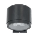 GloboStar® WALLLIGHT-GONA 90483 Φωτιστικό Τοίχου - Απλίκα LED 24W 2160lm 5° DC 24V Αδιάβροχο IP67 Μ13 x Π16.5 x Υ5cm Θερμό Λευκό 2700K - Γκρι Ανθρακί - 3 Years Warranty