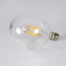 GloboStar® 99014 Λάμπα LED Long Filament E27 G125 Γλόμπος 12W 1200lm 360° AC 220-240V IP20 Φ12.5 x Υ18cm Θερμό Λευκό 2700K με Διάφανο Γυαλί - Dimmable - 3 Years Warranty