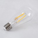 GloboStar® 99016 Λάμπα LED Long Filament E27 ST64 Αχλάδι 8W 800lm 360° AC 220-240V IP20 Φ6.4 x Υ14cm Θερμό Λευκό 2700K με Διάφανο Γυαλί - Dimmable - 3 Years Warranty