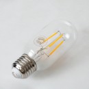 GloboStar® 99018 Λάμπα LED Long Filament E27 T45 Σωλήνας 4W 400lm 360° AC 220-240V IP20 Φ4.5 x Υ11cm Θερμό Λευκό 2700K με Διάφανο Γυαλί - Dimmable - 3 Years Warranty