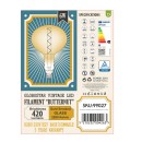 GloboStar® 99027 Λάμπα LED Zig Long Filament E27 R280 BUTTERNUT Γλόμπος 6W 420lm 360° AC 220-240V IP20 Φ28 x Υ41cm Ultra Θερμό Λευκό 2200K με Μελί Γυαλί - Dimmable - 3 Years Warranty