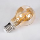 GloboStar® 99037 LED Long Filament Bulb E27 A60 Globe 8W 720lm 360° AC 220-240V IP20 D6 x H10.5cm Ultra Θερμό Λευκό 2200K με Μελί Γυαλί - Dimmable - 3 Years Warranty