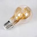 GloboStar® 99038 Λάμπα LED Long Filament E27 A60 Γλόμπος 10W 900lm 360° AC 220-240V IP20 Φ6 x Υ10.5cm Ultra Θερμό Λευκό 2200K με Μελί Γυαλί - Dimmable - 3 Χρόνια Εγγύηση