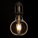 GloboStar® 99039 LED Long Filament Bulb E27 G95 Globe 4W 350lm 360° AC 220-240V IP20 D9.5 x H13.5cm Ultra Θερμό Λευκό 2200K με Μελί Γυαλί - Dimmable - 3 Years Warranty