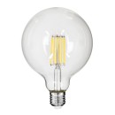 GloboStar® 99055 Λάμπα LED Long Filament E27 G125 Γλόμπος 12W 1320lm 360° AC 220-240V IP20 Φ12.5 x Υ18cm Φυσικό Λευκό 4000K με Διάφανο Γυαλί - Dimmable - 3 Years Warranty