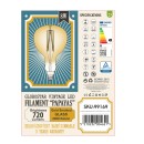 GloboStar® 99169 Λάμπα LED Long Filament E27 ER180 PAPAYAS Γλόμπος 8W 720lm 360° AC 220-240V IP20 Φ18 x Υ30cm Ultra Θερμό Λευκό 2200K με Μελί Γυαλί - Dimmable - 3 Years Warranty